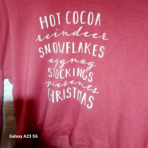 Christmas Graphic Red Sweatshirt XXL By State Of Mind Cozycore Classic Warm - Picture 2 of 5